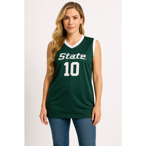 Women’s NCAA Michigan State Spartans Basketball Jersey–#10 Bree Robinson–NWT